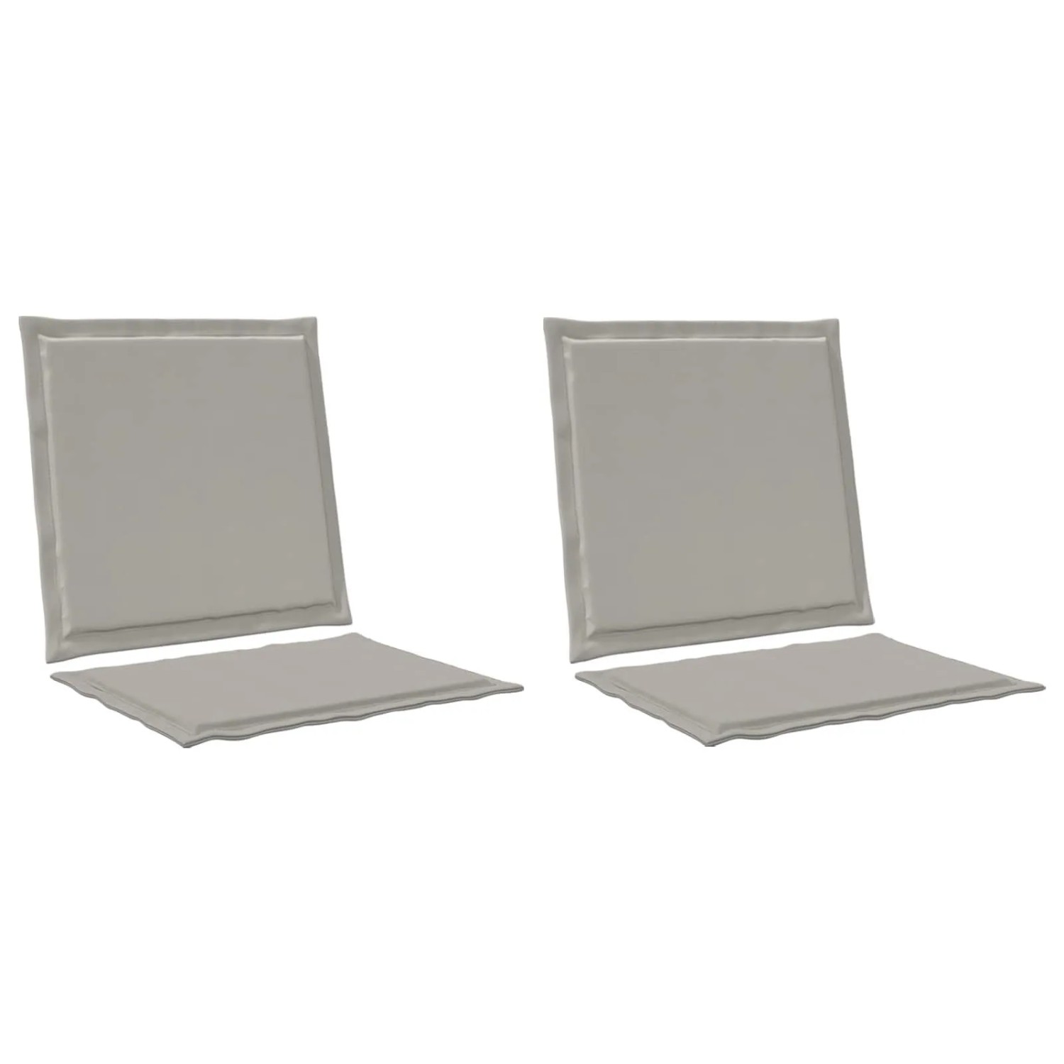 vidaXL Sitz- und Rückenkissen 2 Stk Hellgrau 47 x 45 x 2 cm Polyester 899976