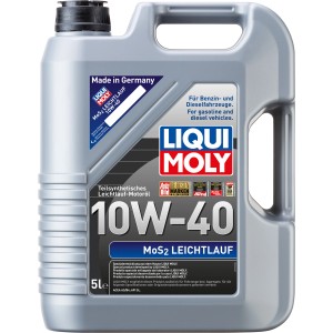 Liqui Moly MoS2 Leichtlauf 10W-40 Motoröl, 5 Liter Kanister für Benzin- und Dieselfahrzeuge.