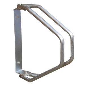 Mottez Wandständer für 1 Fahrrad, silberner Fahrradständer zur Wandmontage.