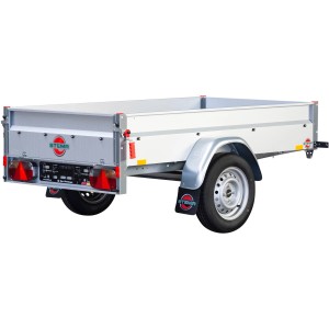 Stema Anhänger Basic 750, ungebremster Autoanhänger mit Alu-Zink Bordwänden.
