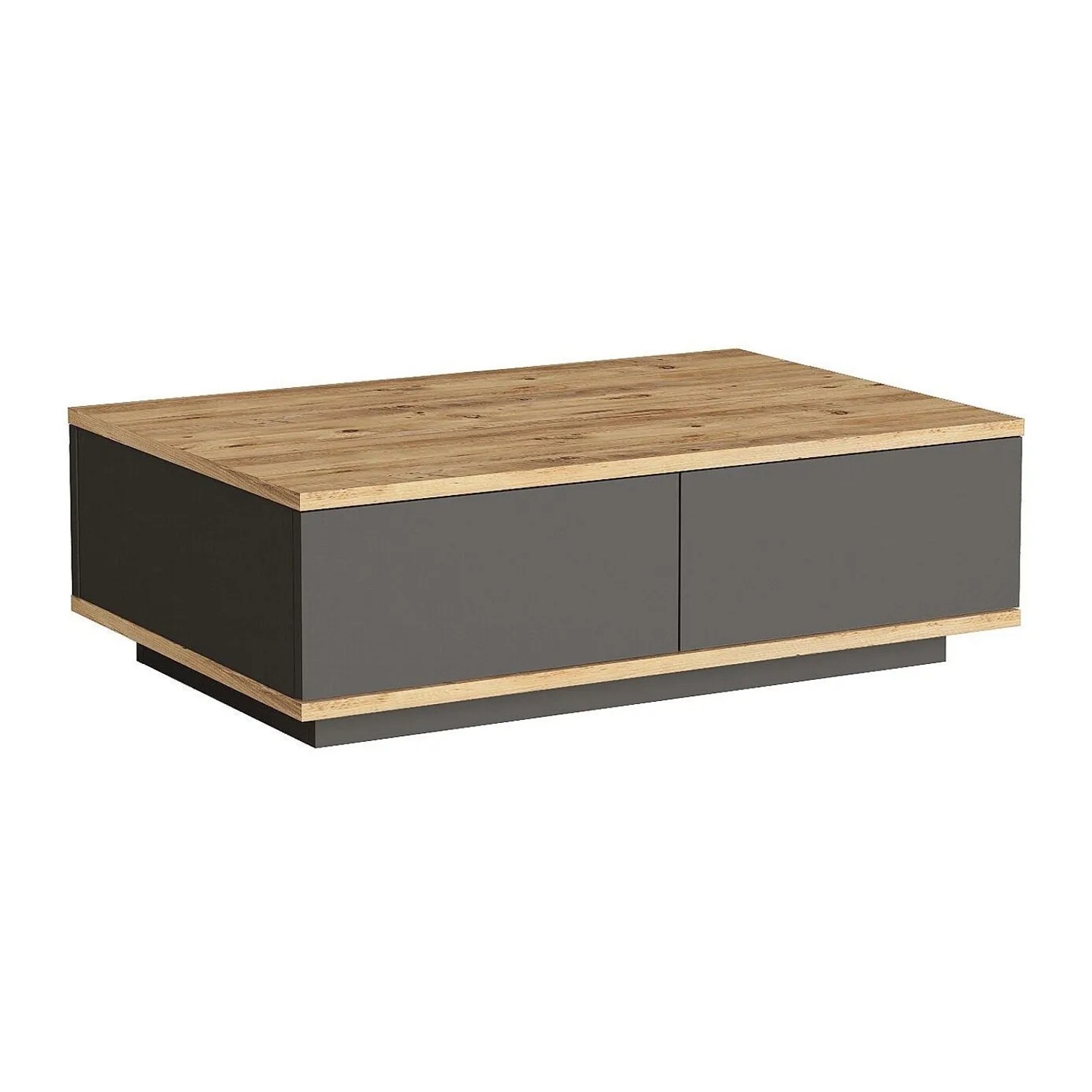 Vente-unique Couchtisch Lotula Anthrazitgrau  Naturfarben Hell 90 cm