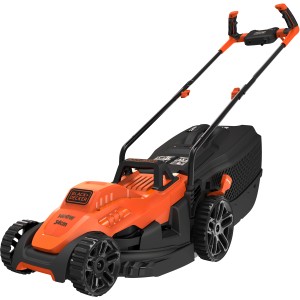 Black+Decker Elektro-Rasenmäher BEMW461BH, 1400 W, 34 cm Schnittbreite. Ideal für kleine Gärten.