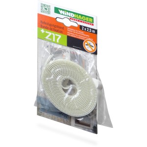 Windhager Befestigungsband für Fliegengitter, 2 m x 2,5 m, zur einfachen Montage von Insektenschutznetzen.