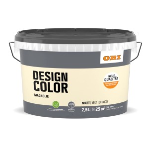Eimer OBI Design Color Magnolie, matte, farbige Innenfarbe für Wände, 2,5 l.