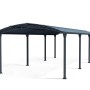 Canopia Carport Arcadia 8500 in Anthrazit, 360x860 cm. Stabiler Unterstand für Auto, Motorrad oder Fahrräder.