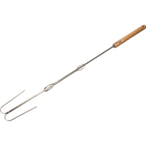 Petromax Lagerfeuer-Spieß Set, 2 Stück, mit Zinken und Holzgriff für Grillabende.