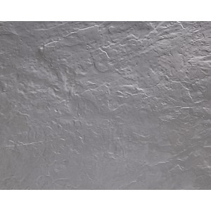 Detailaufnahme: Ondis24 Pflanzkübel Vulkan 40 in Pierre Hellgrau, Gesteinsoptik.