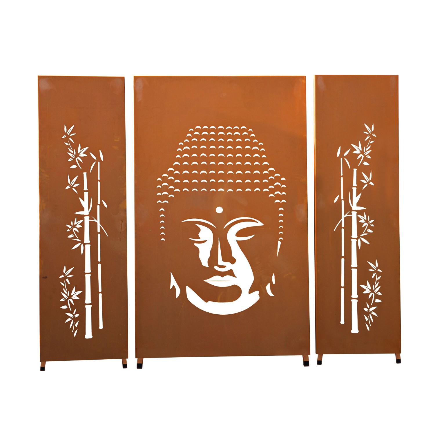 Ferrum Art Sichtschutzwand Buddha Rost günstig online kaufen