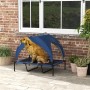 PawHut Hundebett mit Baldachin, atmungsaktiv, für kleine bis mittelgroße Hunde im Garten.