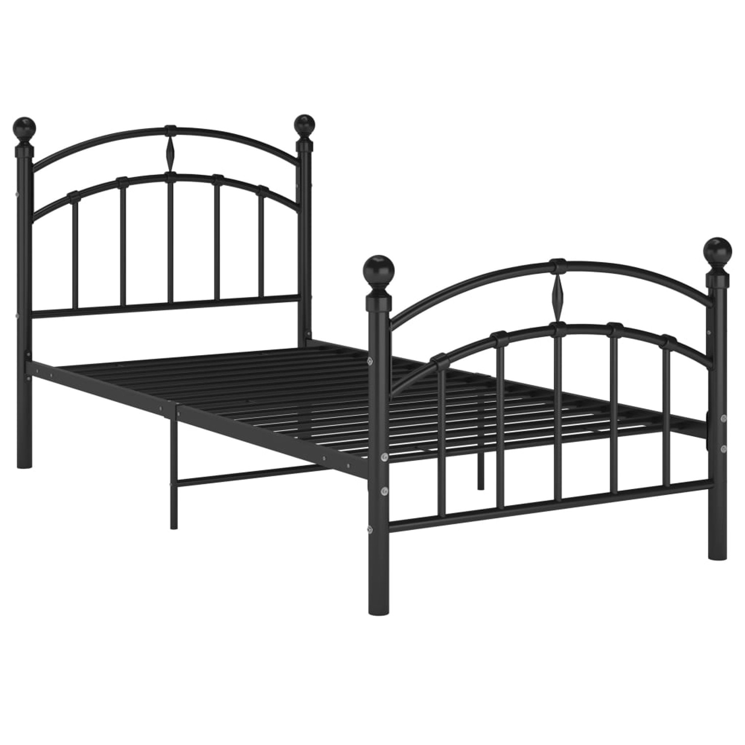 vidaXL Bettgestell Schwarz Metall 100 x 200 cm Modell 11651069 günstig online kaufen