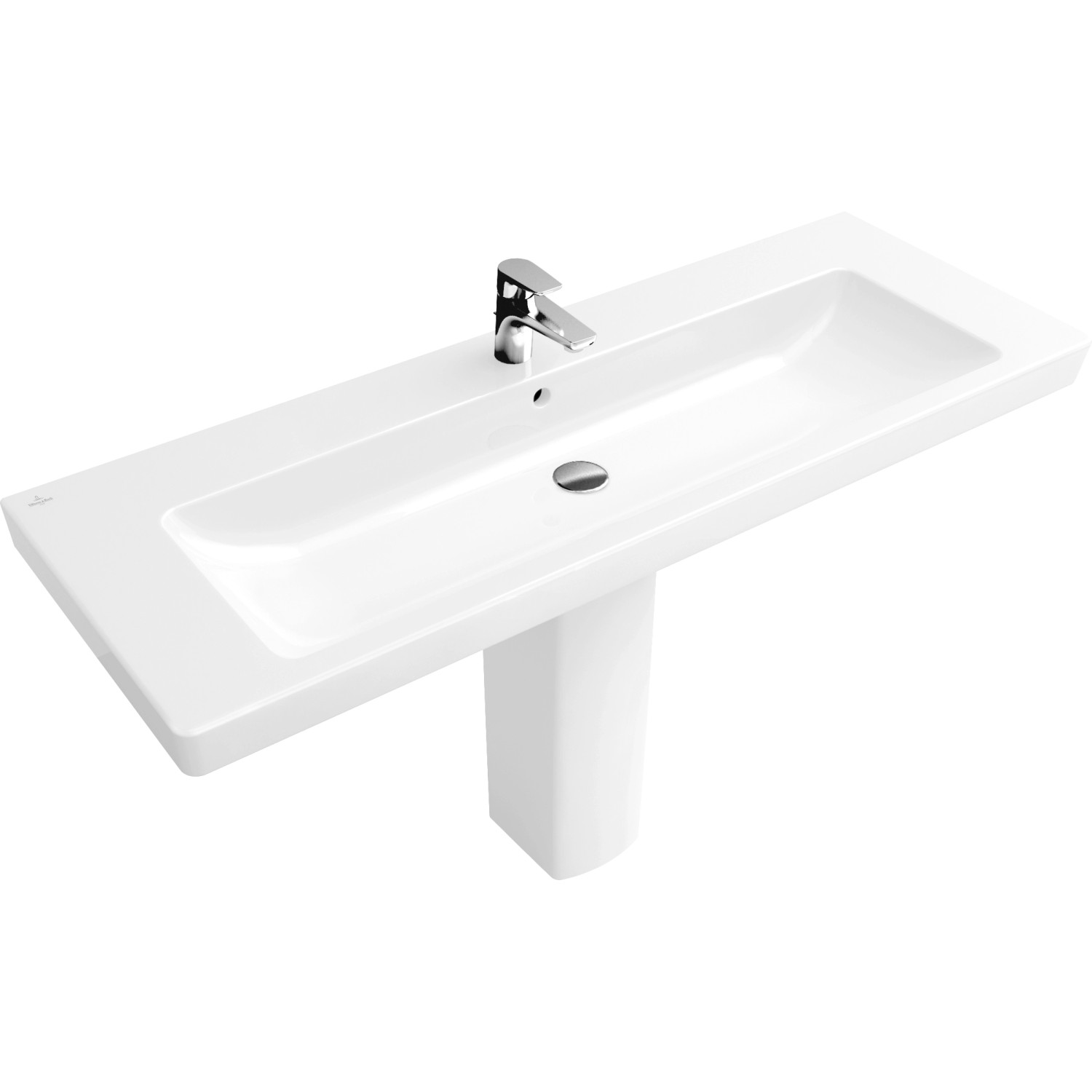 Villeroy & Boch Waschbecken Subway 2.0 130 cm mit Überlauf Alpinweiß CeramicPlus