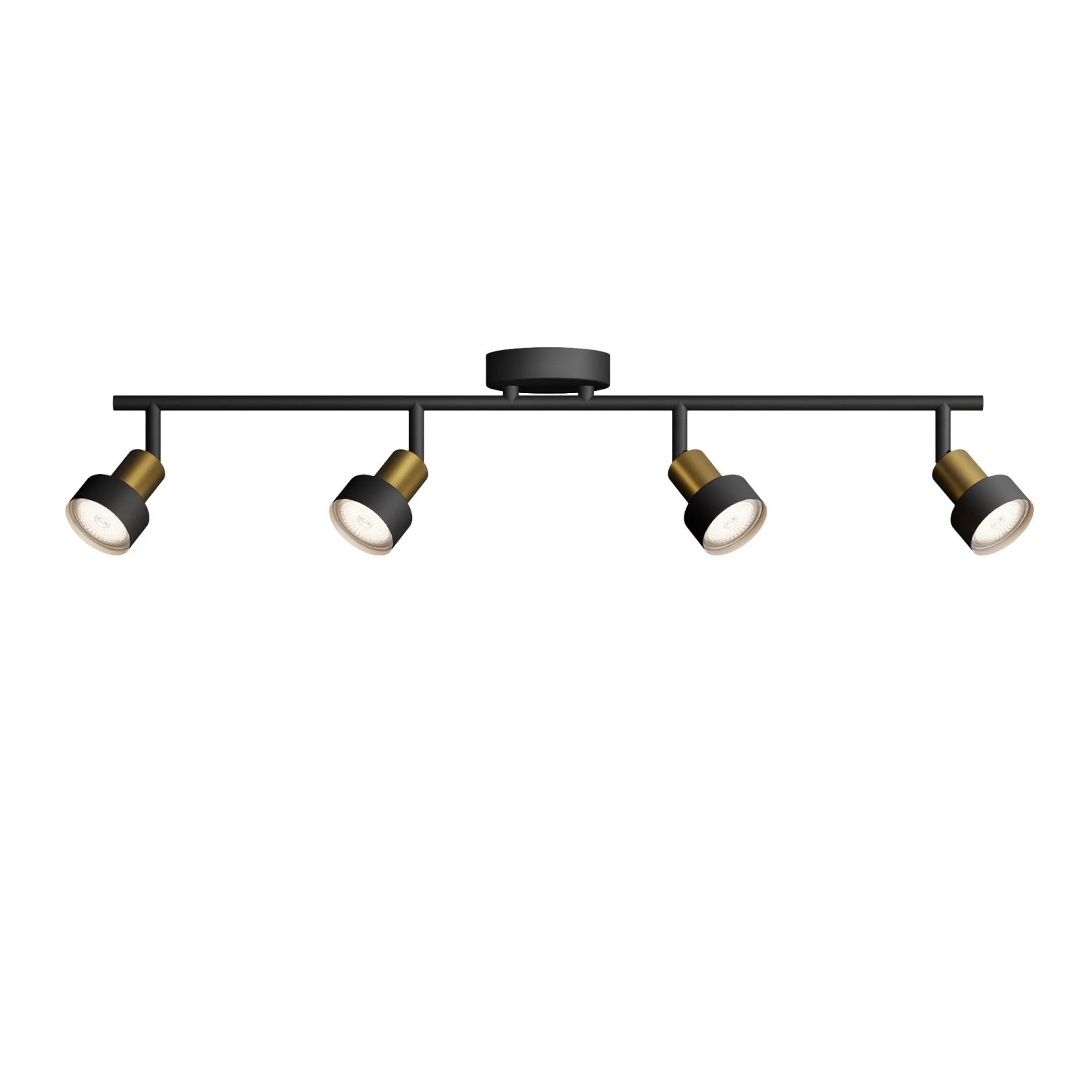 Philips Spot Conduit 4-Flammig 5 W GU10 Schwarz-Gold