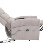 Berlinlodge Massage-Fernsehsessel HxBxT 138x86x168 cm Sitzhöhe 49 cm Liegefunktion Aufstehhilfe Massage Heizfunktion Stoff Cord Hellgrau Massagesessel_7