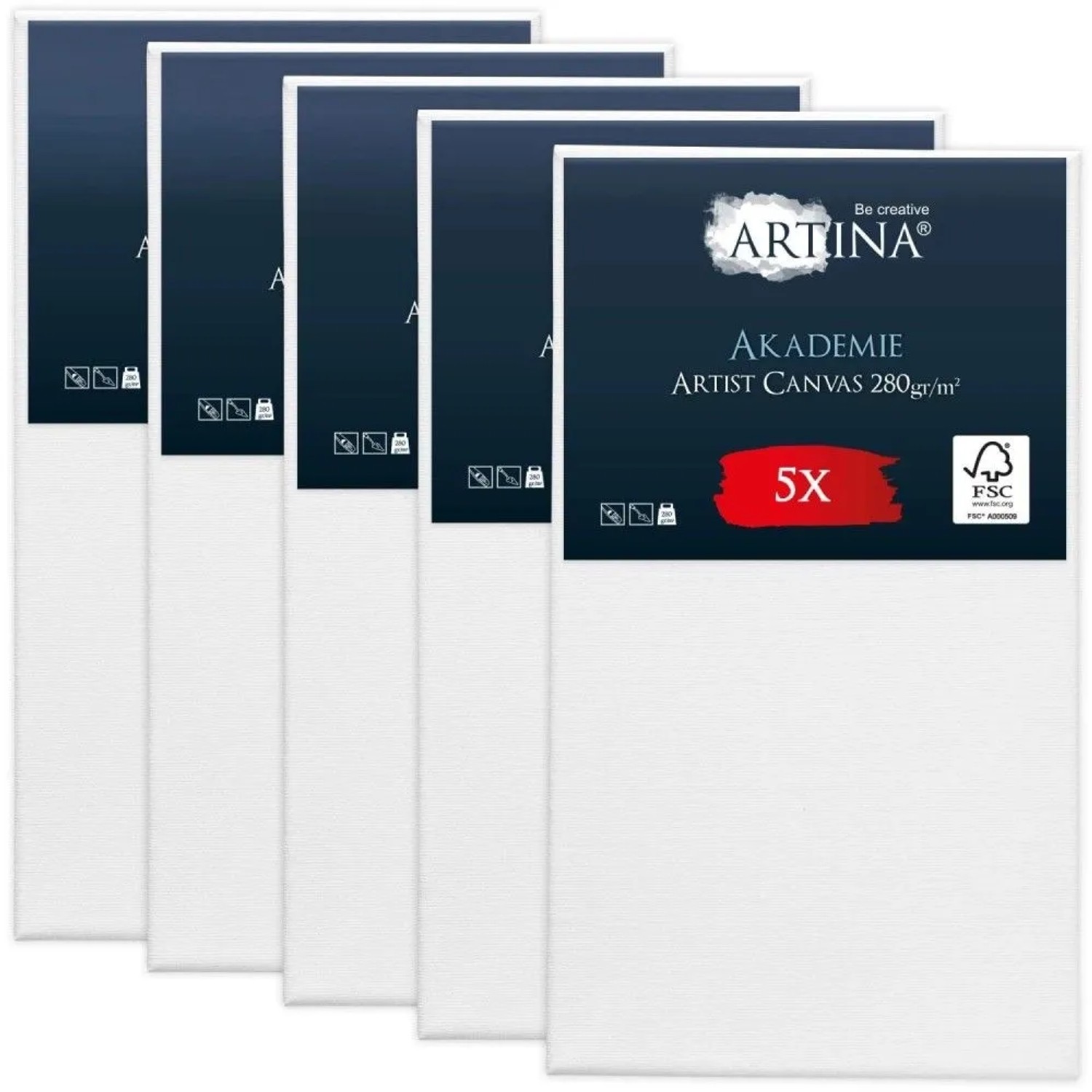 Artina Akademie Keilrahmen 80x140cm FSC 5tlg