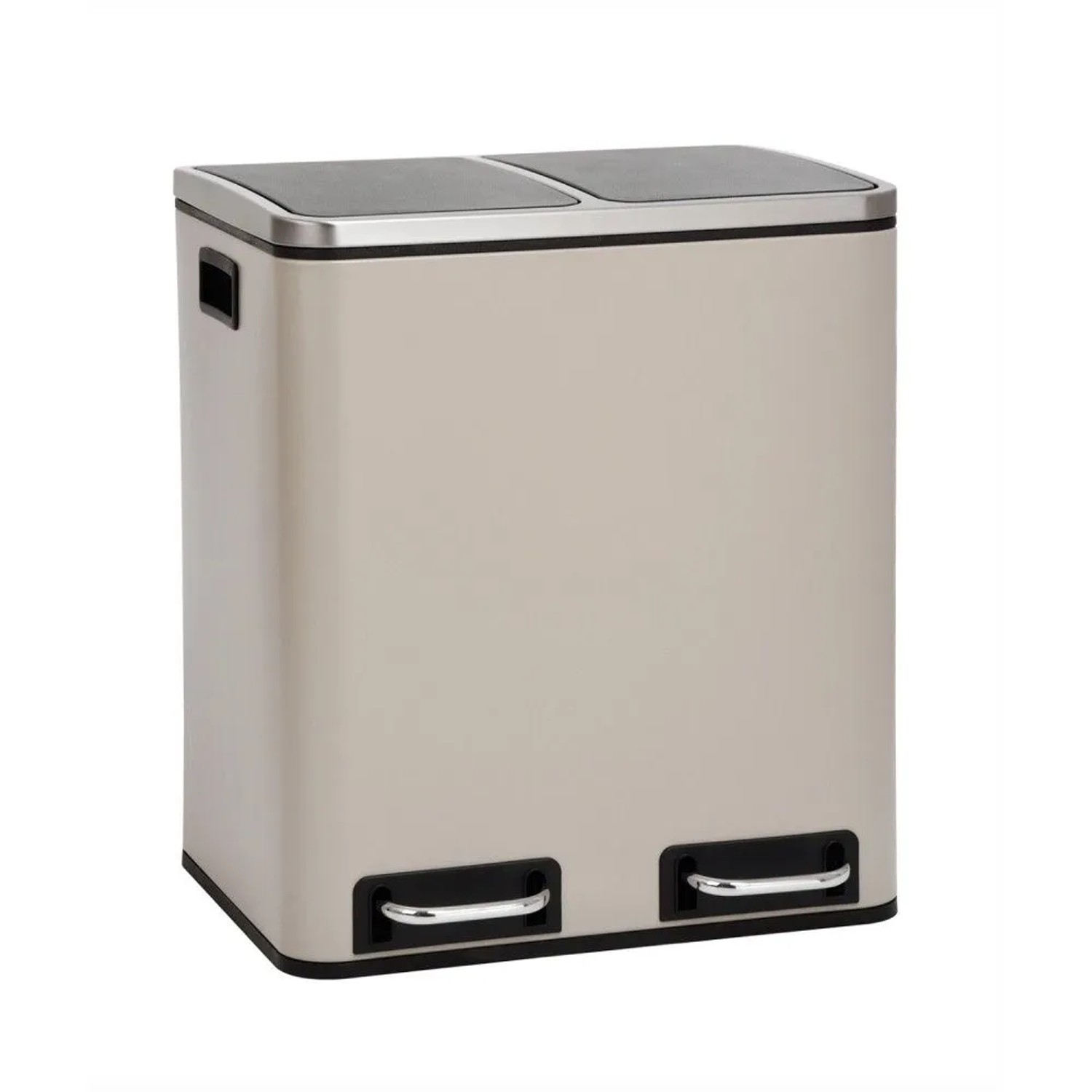 Svita TM2X15 Mülleimer 30 Mülltrennsystem Abfalleimer Mit Fächern Taupe