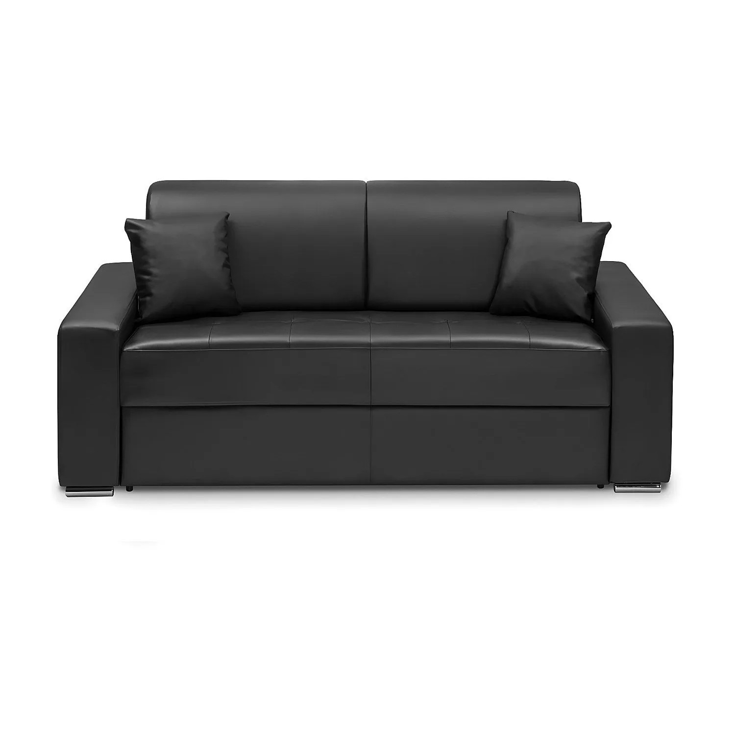 Vente-unique Schlafsofa Emir Schwarz 204 cm