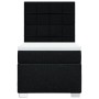 Schwarzes vidaXL Boxspringbett 100x200 cm mit Matratze und hohem Kopfteil.