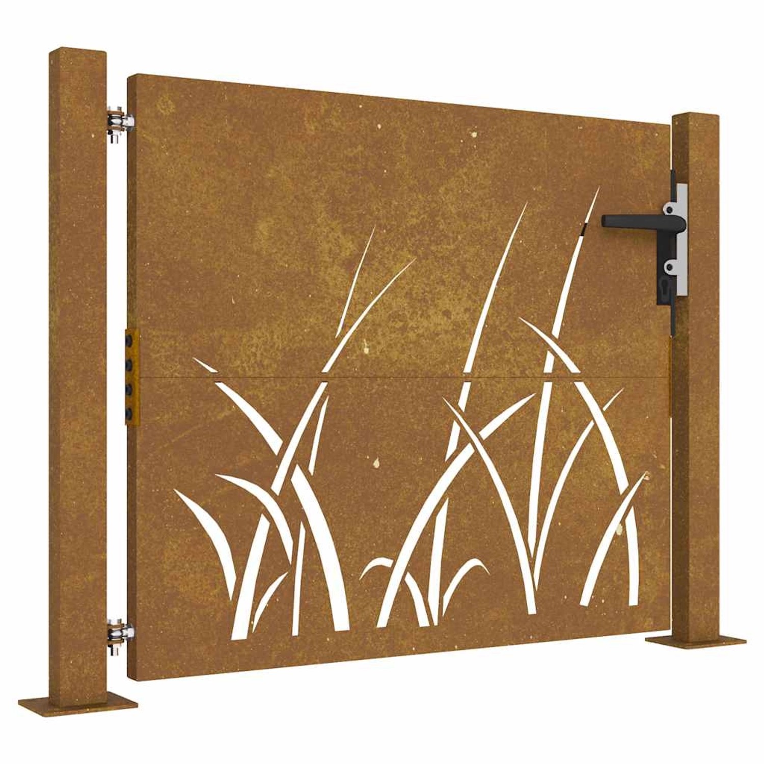 vidaXL Gartentor 105 x 80 cm Cortenstahl Gras-Design 153226 günstig online kaufen