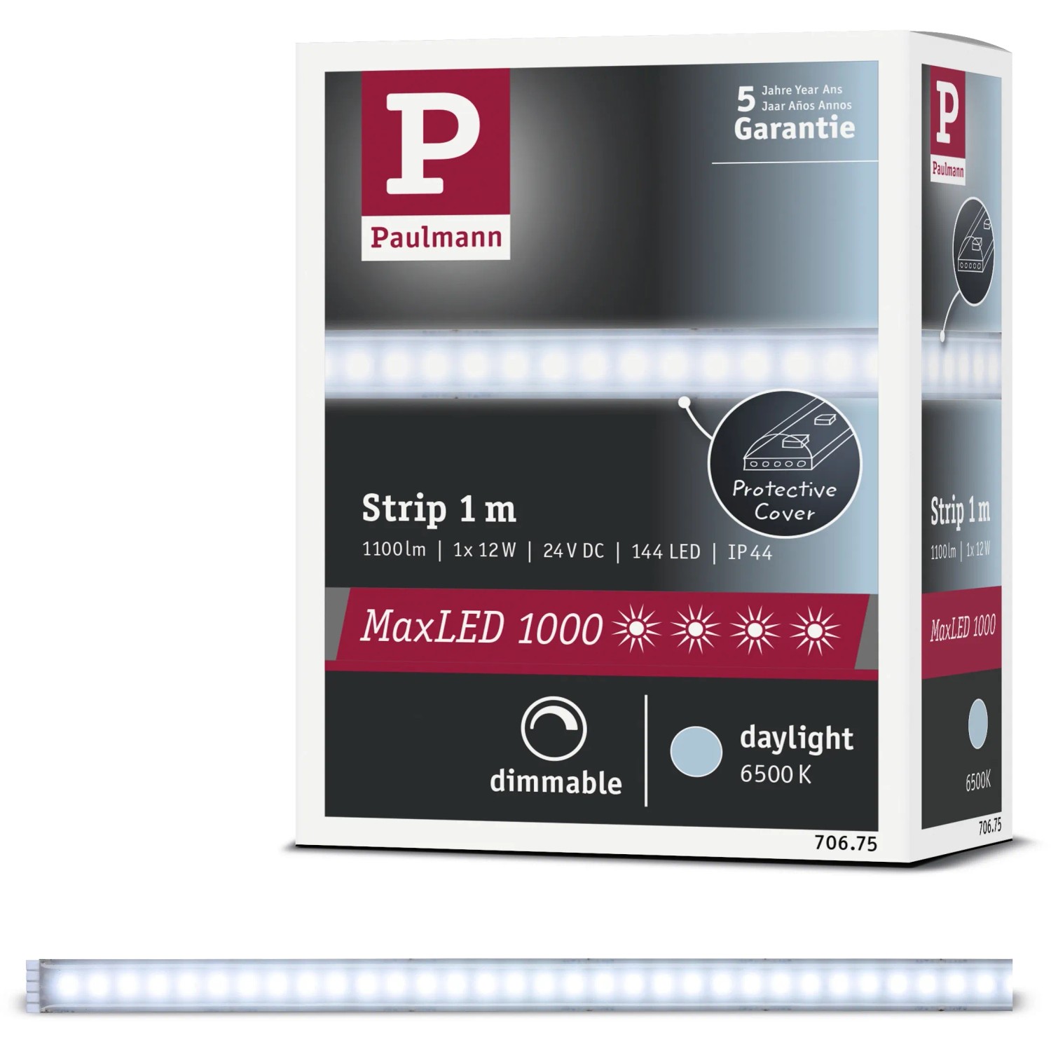 Paulmann MaxLED 1000 LED-Streifen, 1 m, weiß, beschichtet, für Innenräume.