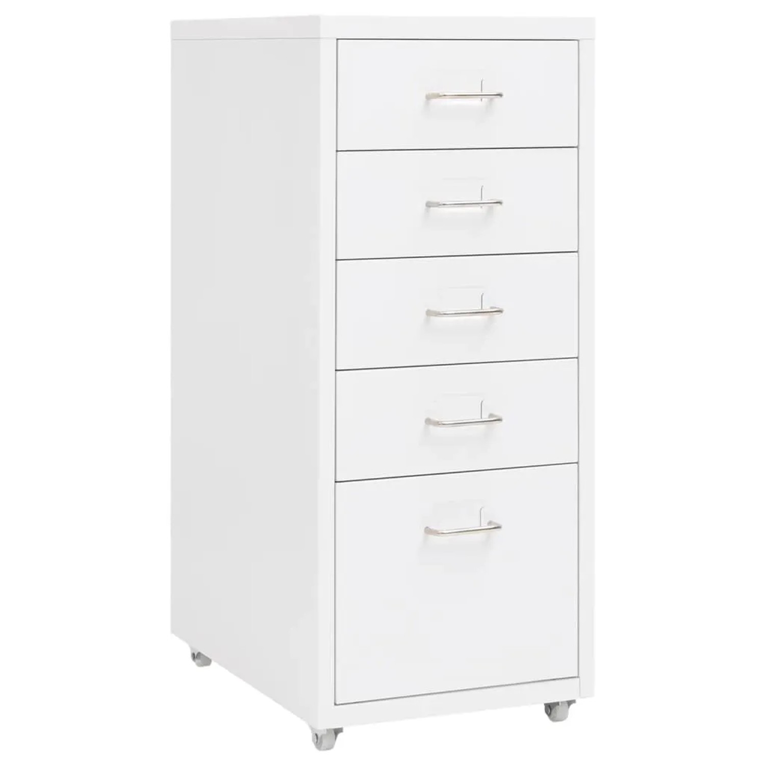 vidaXL Aktenschrank Weiß Metall mit Rollen 28x41x69 cm kaufen bei OBI