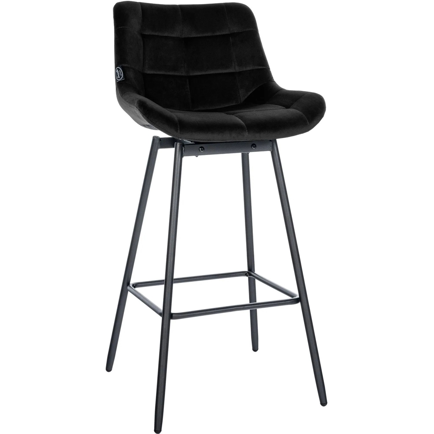 CLP Barhocker Weston Schwenkbar Schwarz/Samt