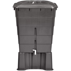 Garantia Regentonnen-Unterstand Eckig 300 l, Graphite Grey, für bequeme Wasserentnahme.