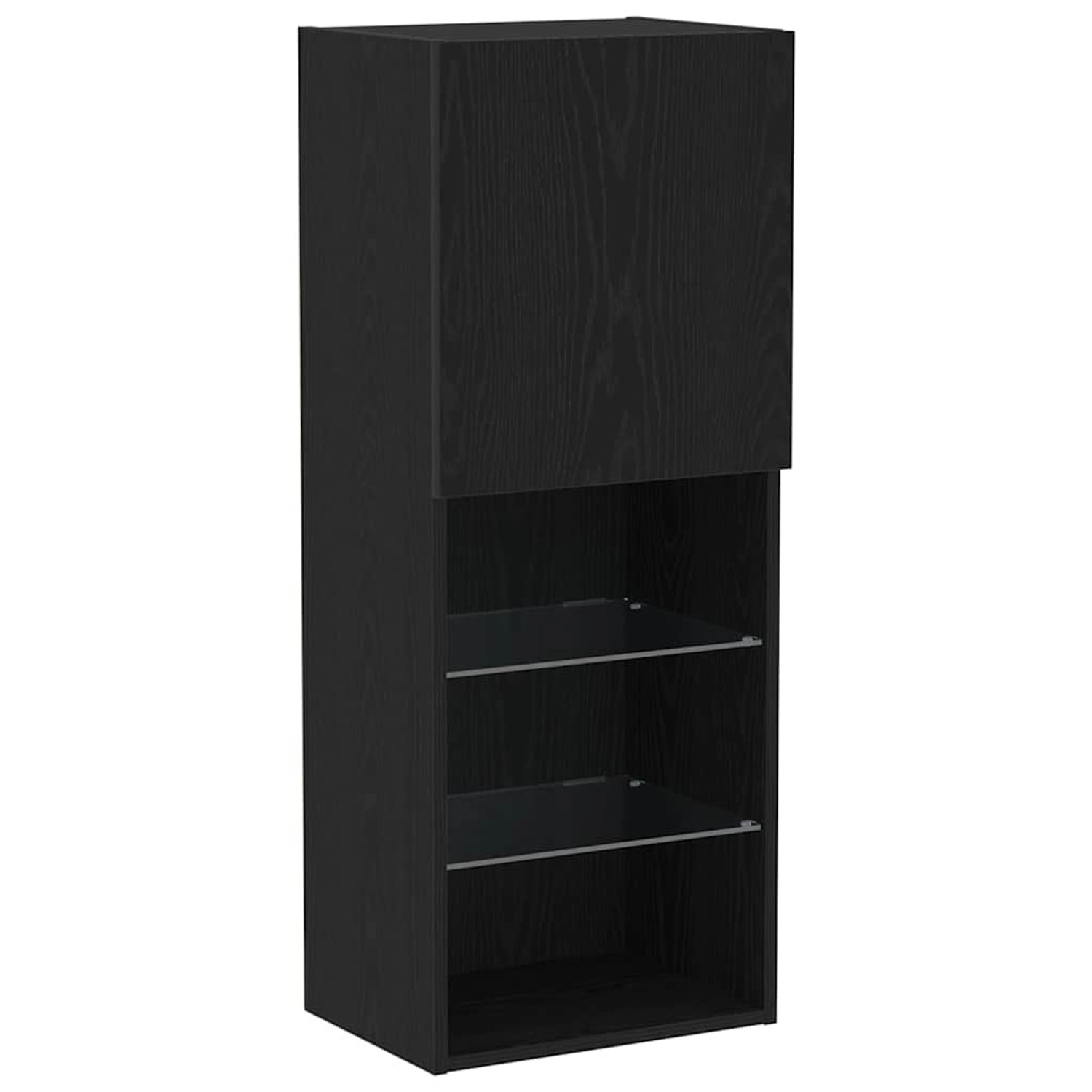 vidaXL Wandmontierter TV-Schrank Wandmontiert Schwarz Eichen-Optik 863089 günstig online kaufen