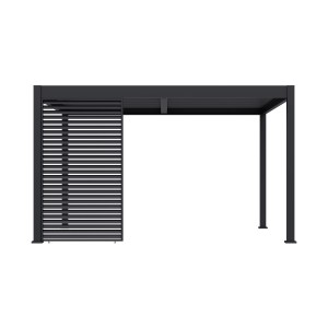 Paragon Outdoor Lamellen-Sichtschutz für Pergola Grand Tuscan 14 Grau 135x234 cm