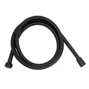Sanotechnik Brauseschlauch, 150 cm, schwarz, aus Metall. Flexibler Duschschlauch für moderne Badezimmer.