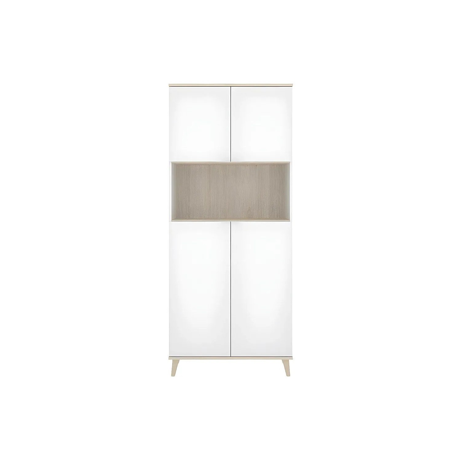 Vente-unique Buffetschrank Wajdi Naturfarben Hell  Weiß 79.6 cm