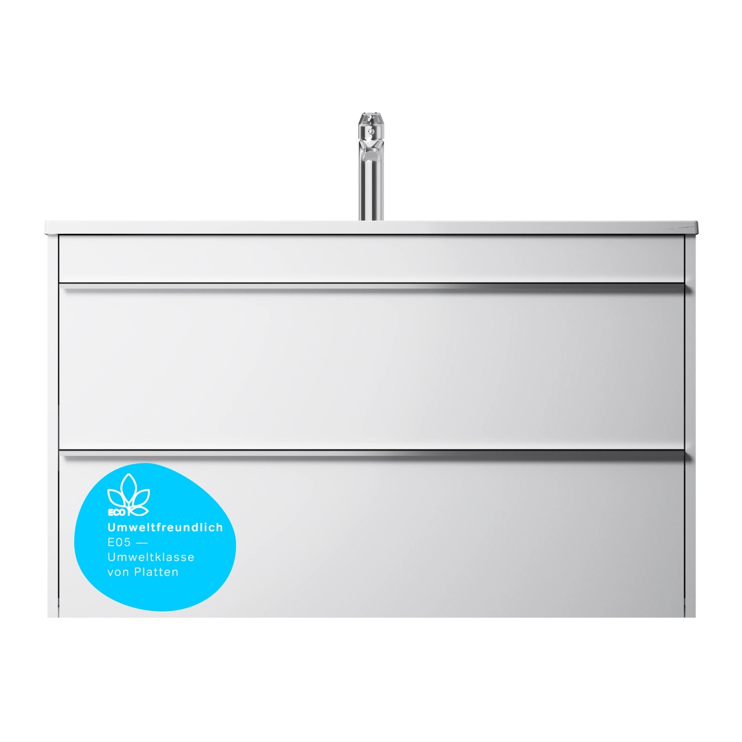 AM.PM Waschtischunterschrank Hit mit Waschbecken, wandmontiert, weiß, 100 cm.