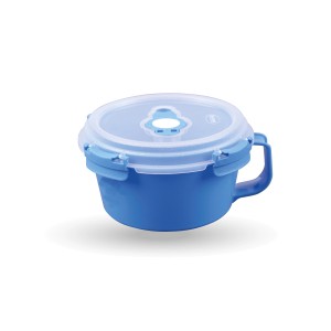 Blaue Bestlivings Frischhaltebox mit Deckel, 0,85 Liter, ideal als Frühstücksschale.