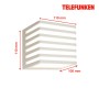 Telefunken LED-Außenwandleuchte, hellgrau, IP54, 11x11x10,5 cm. Moderne Wandlampe für den Außenbereich.