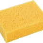Gelber LUX Fliesenschwamm Classic aus Pur-Weichschaum, 165x115mm, für Fliesenlegerarbeiten.