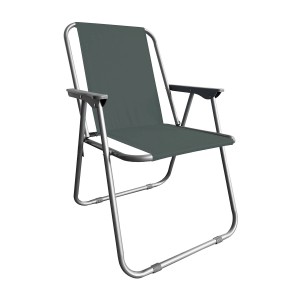 Mojawo Campingstuhl, dunkelgrauer Klappstuhl mit Metallgestell für Camping & Outdoor.