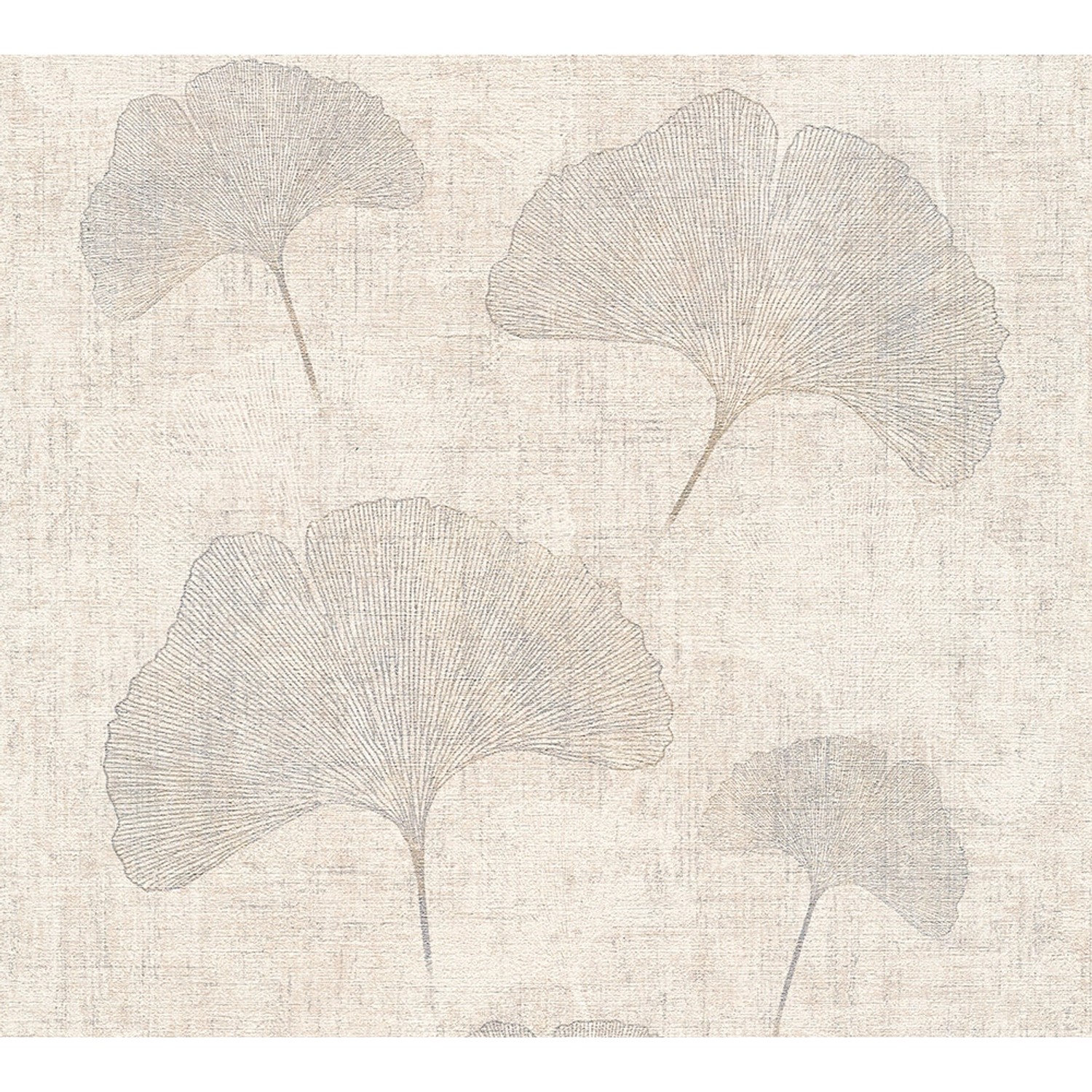 A.S. Création Vliestapete Designbook Ginkgoblatt Beige-Silber FSC® günstig online kaufen