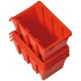 PROREGAL Sichtlagerkasten aus Kunststoff Rot BxHxT 9x12x19cm10 Stück