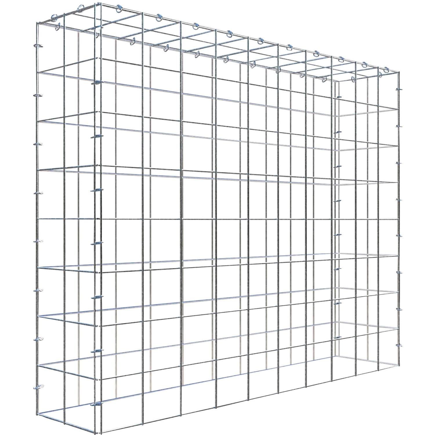 Thumbnail - Gabiona C-Ring-Gabione-Anbaukorb Typ 3 80 x 100 x 20 cm Maschenw 10 x 10 cm