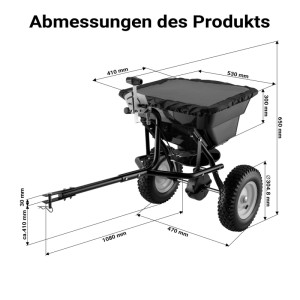 Wiltec Streuwagen Gt1507 29L Samenstreuer Düngerstreuer Salzstreuer Dünger