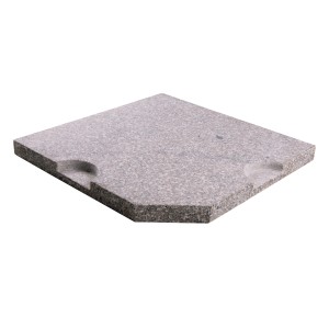 Doppler Granitplatte für Schirmsockel Eco light, hellgrau, hochglanzpoliert, 50x50 cm.