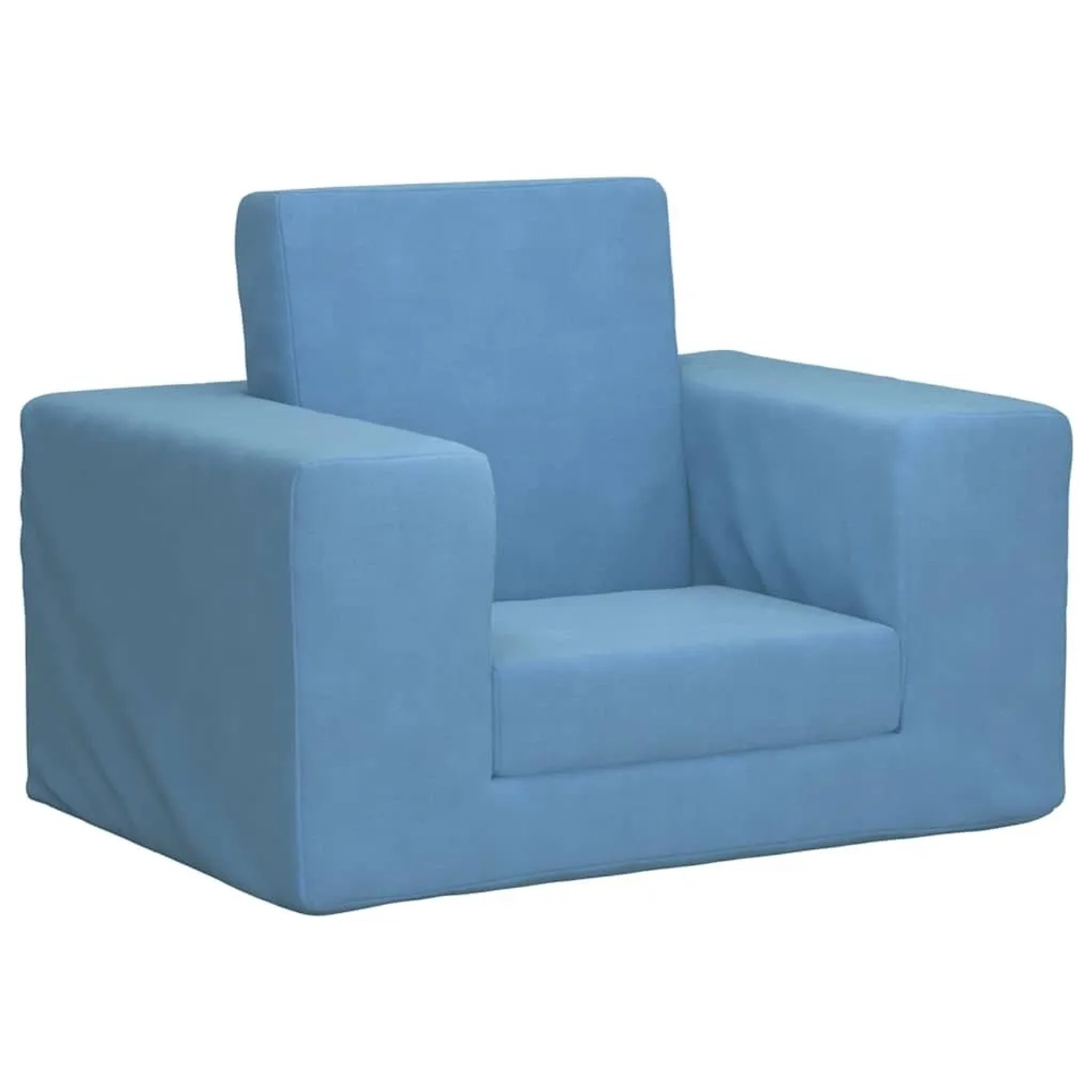 vidaXL Schlafsofa für Kinder Blau Weicher Plüsch 4104788