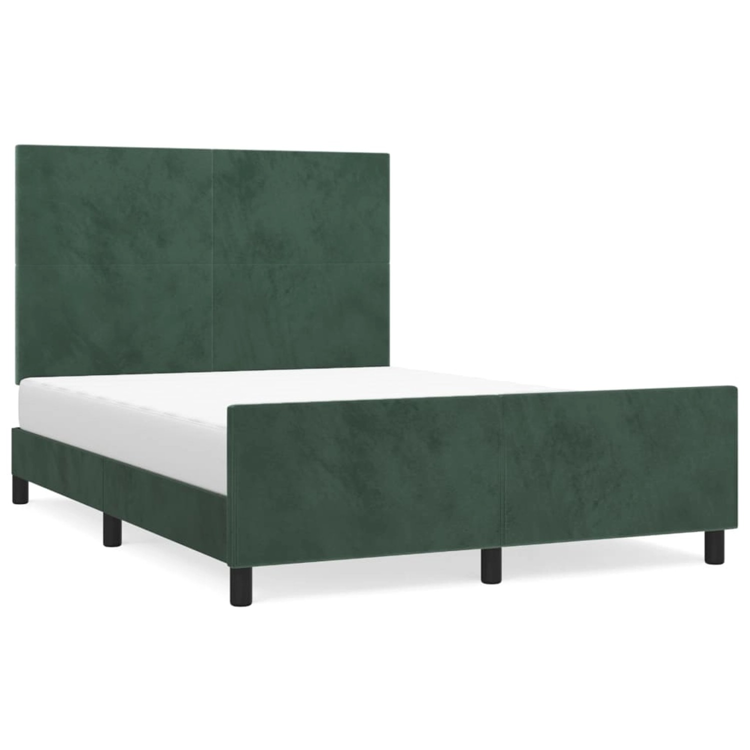 vidaXL Bettgestell ohne Matratze Dunkelgrün 140x190 cm Samt 3125632 günstig online kaufen