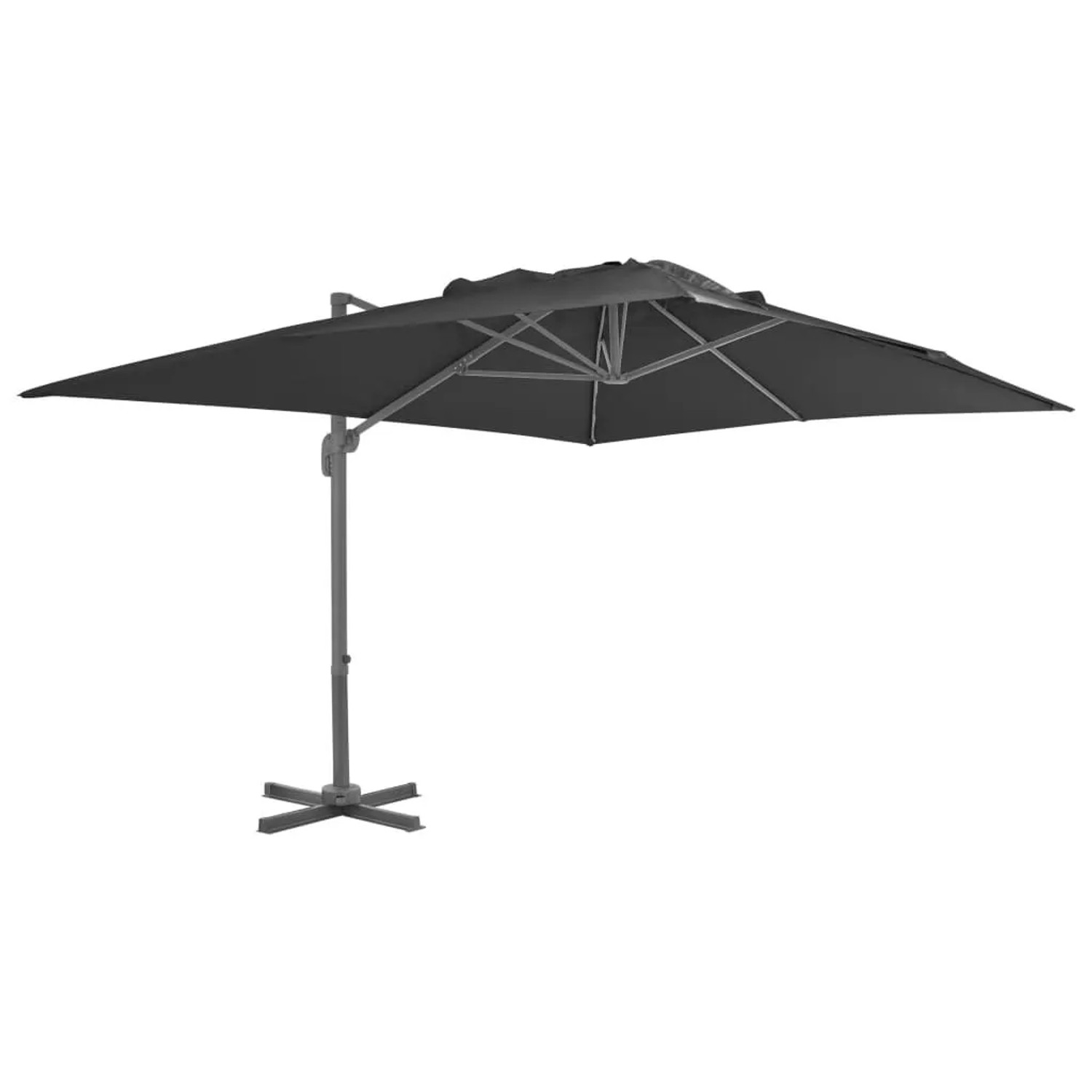 Furnicato Ampelschirm Mit Aluminiummast 400 X 300 Cm Anthrazit