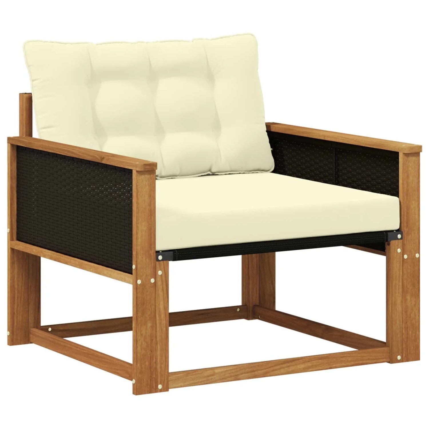 vidaXL Outdoor-Sofagarnitur Massives Akazienholz und Textilene Natur 3438882