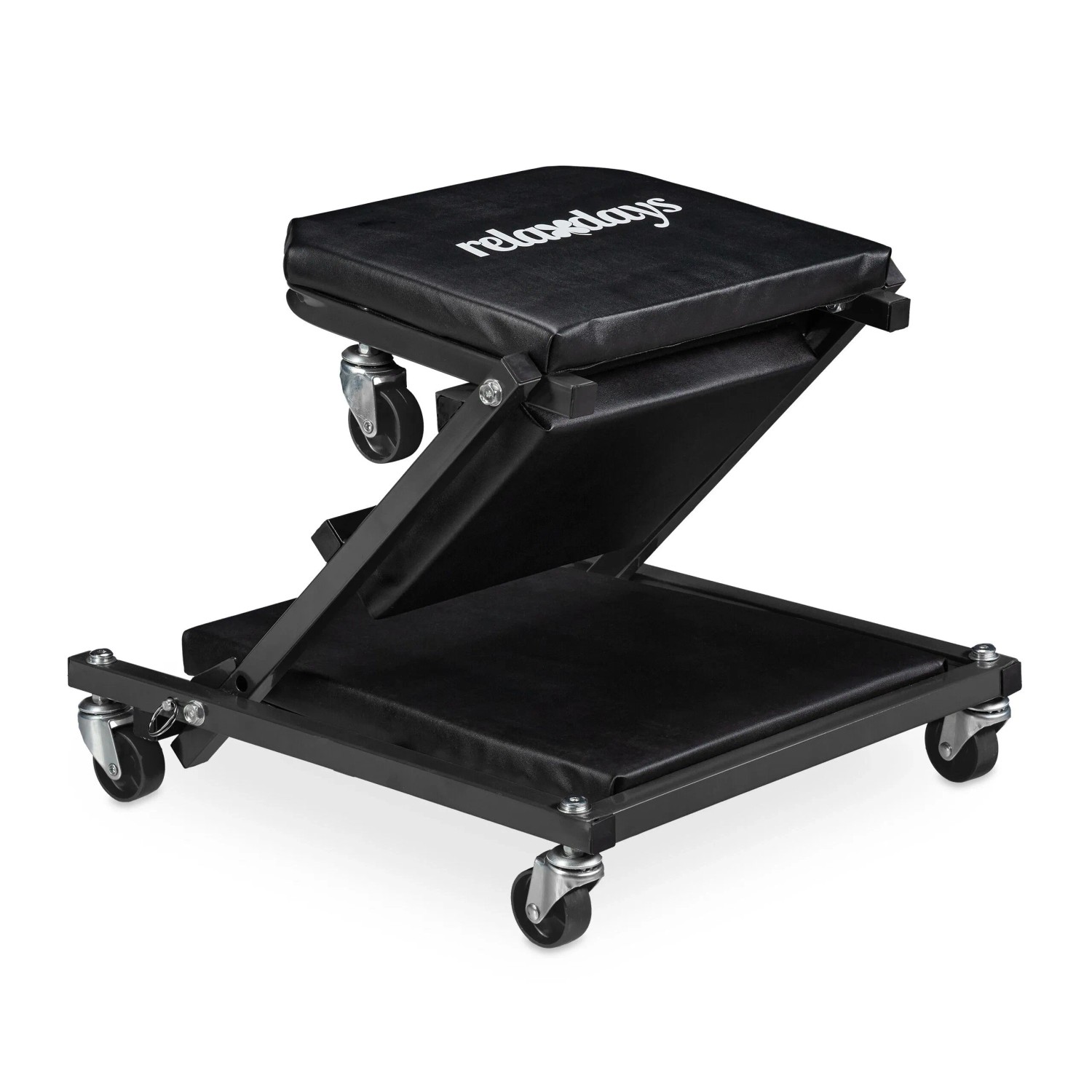 Relaxdays Montagerollbrett Stahl Schwarz 2 in 1 Drehbar Belastbar 91 cm x 41 cm x 12 cm 5,4 kg