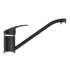 Eisl Spültischarmatur Granit Schwarz, Einhebelmischer mit schwenkbarem Auslauf.
