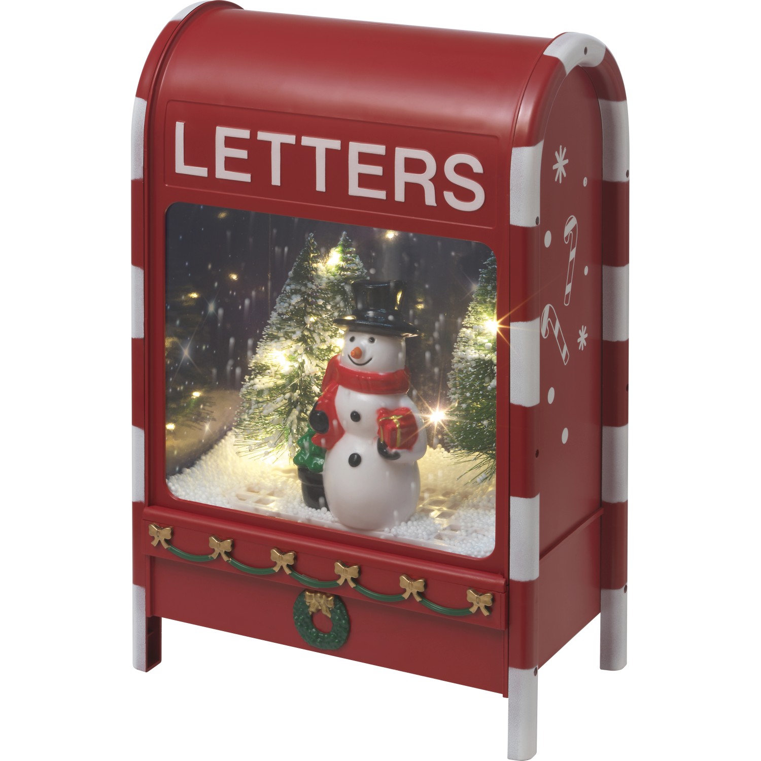 Spieluhr Briefkasten Schneemann mit LED-Beleuchtung 23 cm x 14,5 cm x 37 cm günstig online kaufen