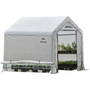 ShelterLogic Foliengewächshaus 3,24 m²: Gewächshaus mit Stahlrahmen und Folie für Pflanzenzucht.