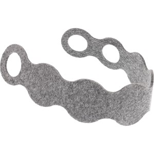 Grauer Wagner Klemmschutz aus Filz für Türklinken, verhindert Zuschlagen von Türen.