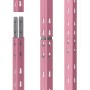 Detailaufnahme Steckregal Rivet M, rosa, zeigt Stecksystem für einfache Montage des Schwerlastregals.